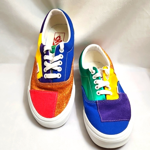 Vans Shoes - Vans Era Patchwork Suede Glitter Multicolor Low Lace-up Sneakers ( W Siize 8.5)